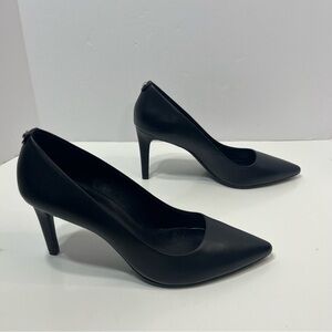 MICHAEL MICHAEL KORS Black Leather Pointed Toe Heels size 10 shoes wedding guest